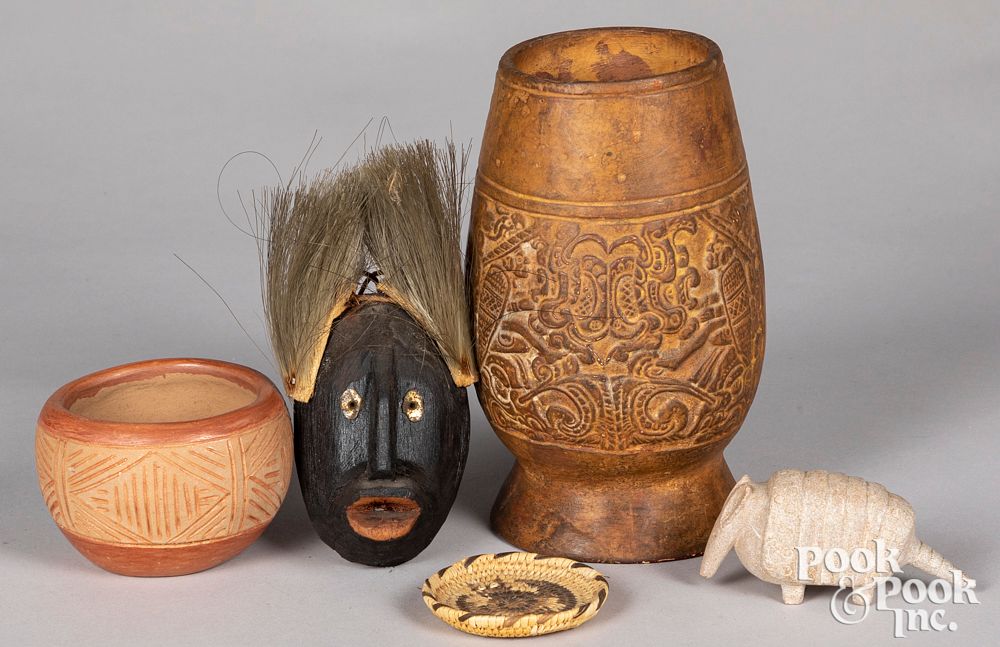 Appraisal: Group of Native American Indian and tribal curios Group of