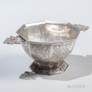 Appraisal: Dutch Silver Bowl mid to late th century bearing th