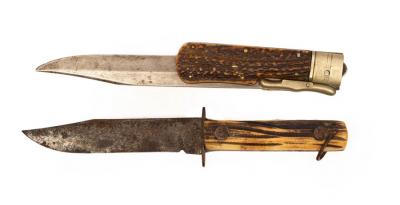 Appraisal: A th Century American Bowie knife with locking cross guard