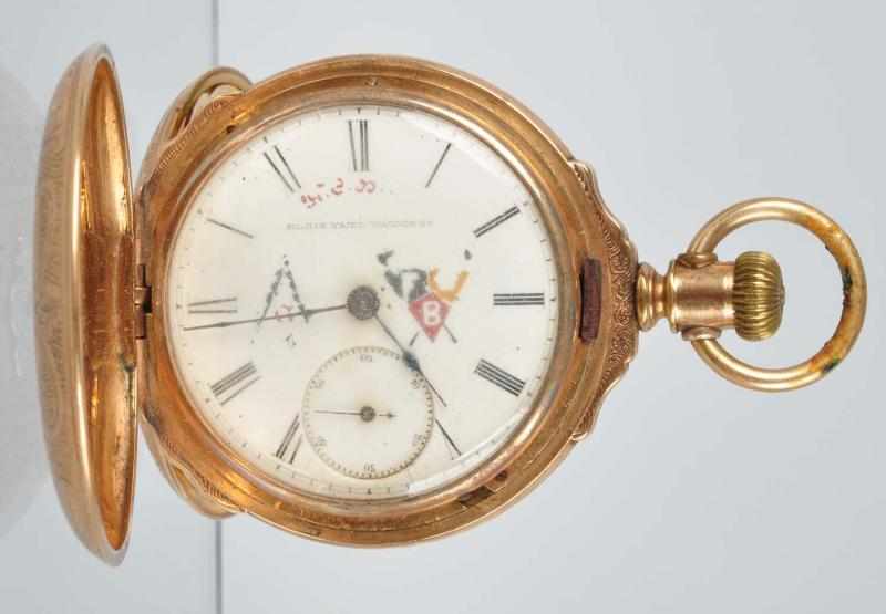 Appraisal: Elgin Hunter Case Pocket Watch Description No Masonic watch with