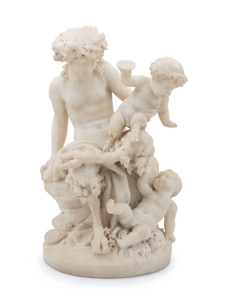 Appraisal: An Italian Alabaster Figural Group An Italian Alabaster Figural Group