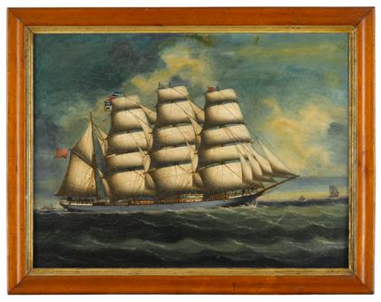 Appraisal: Anglo American School th centuryclipper ship under sail