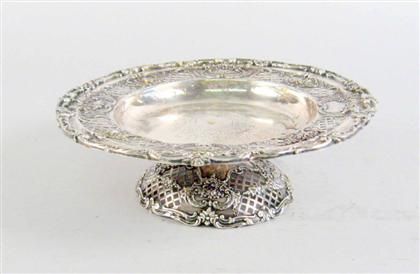 Appraisal: American sterling silver compote retailed by j e caldwell With