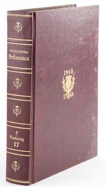 Appraisal: Encyclopedia Britannica volumes faux red leather binding published Some mildew