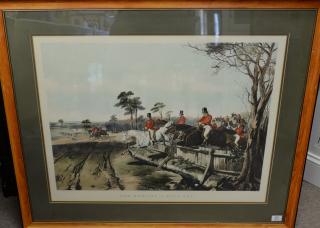 Appraisal: J F Herring print Fox Hunting Full Cry sight size