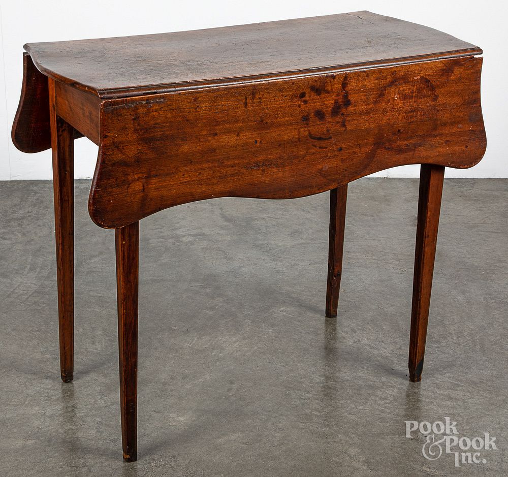 Appraisal: Federal sycamore Pembroke table ca Federal sycamore Pembroke table ca