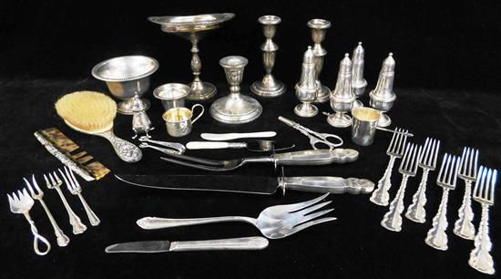 Appraisal: SILVER Assorted sterling hollowware serving ware utensils and accessories approximately