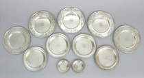 Appraisal: A Lot of Eleven Sterling Silver Plates of Various Sizes