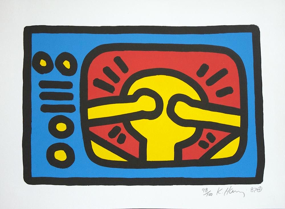 Appraisal: Keith Haring - Keith Haring - Untitled Silkscreen Edition of