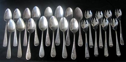 Appraisal: Collection of sterling silver teaspoons th century