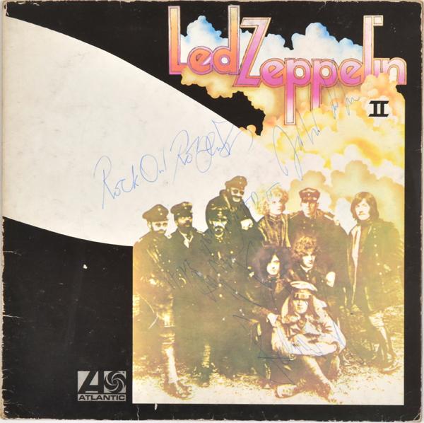 Appraisal: AN AUTOGRAPHED COPY OF THE ALBUM 'LED ZEPPELIN II' signed