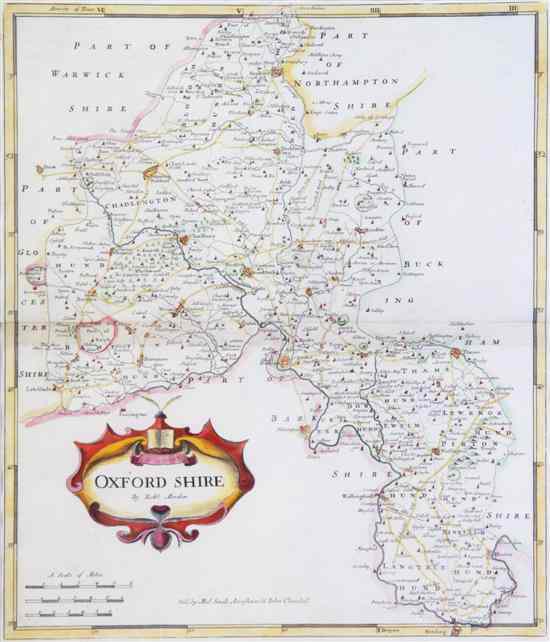 Appraisal: MAP MORDEN ROBERT Oxfordshire London or later Engraved map with