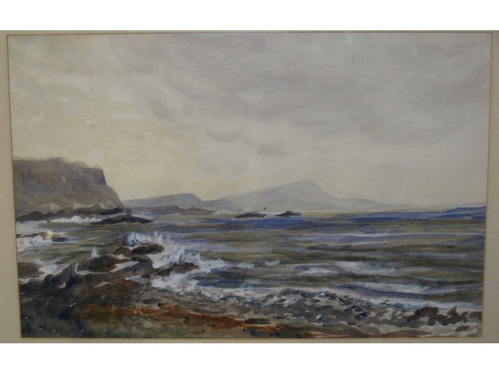 Appraisal: Watercolour coastal scene unsigned