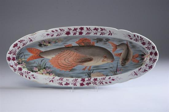 Appraisal: A FRENCH PORCELAIN FISH PLATTER late th early th Century