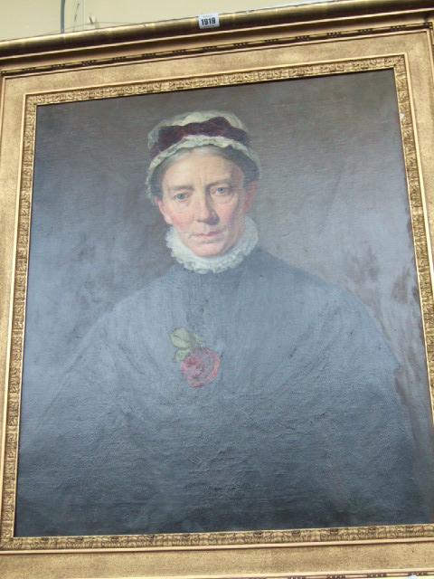 Appraisal: English School late th century Portrait of an elderly lady