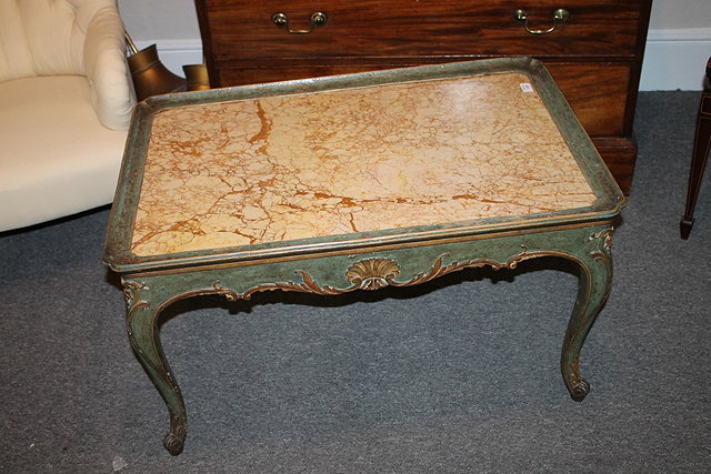 Appraisal: AN ANTIQUE FRENCH PAINTED OCCASIONAL TABLE having a tray top