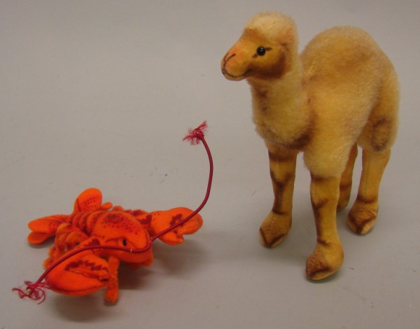 Appraisal: Lot of items Orange felt Lobster with pipe cleaner legs