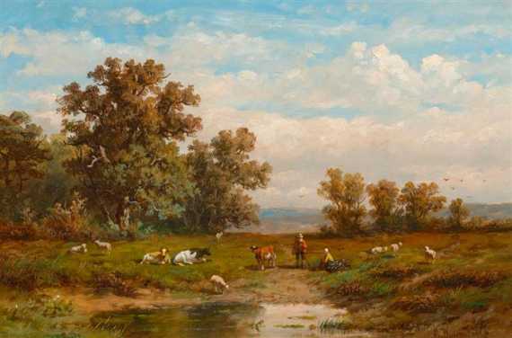 Appraisal: WIJNGAERDT ANTHONIE JACOBUS VAN Rotterdam - Haarlem Meadow landscape Oil