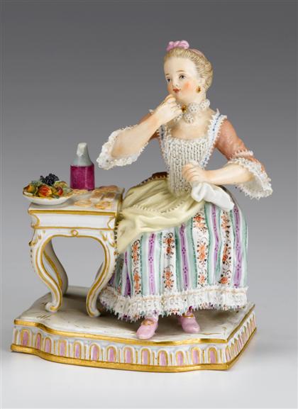 Appraisal: Meissen porcelain figure emblematic of Taste after the model by