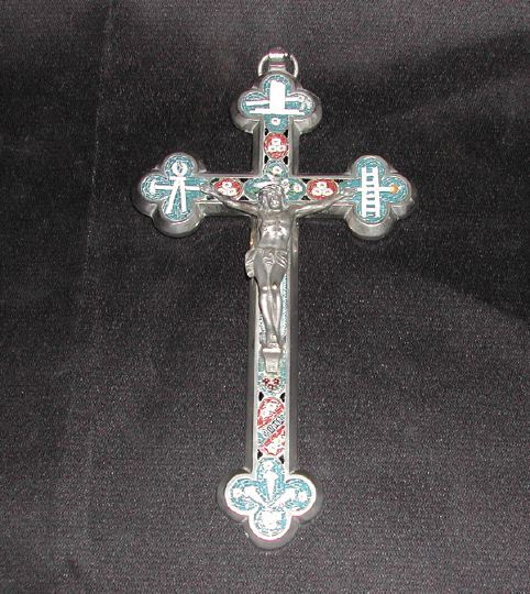 Appraisal: Italian Grand Tour Chromium and Micro-Mosaic Crucifix first quarter th