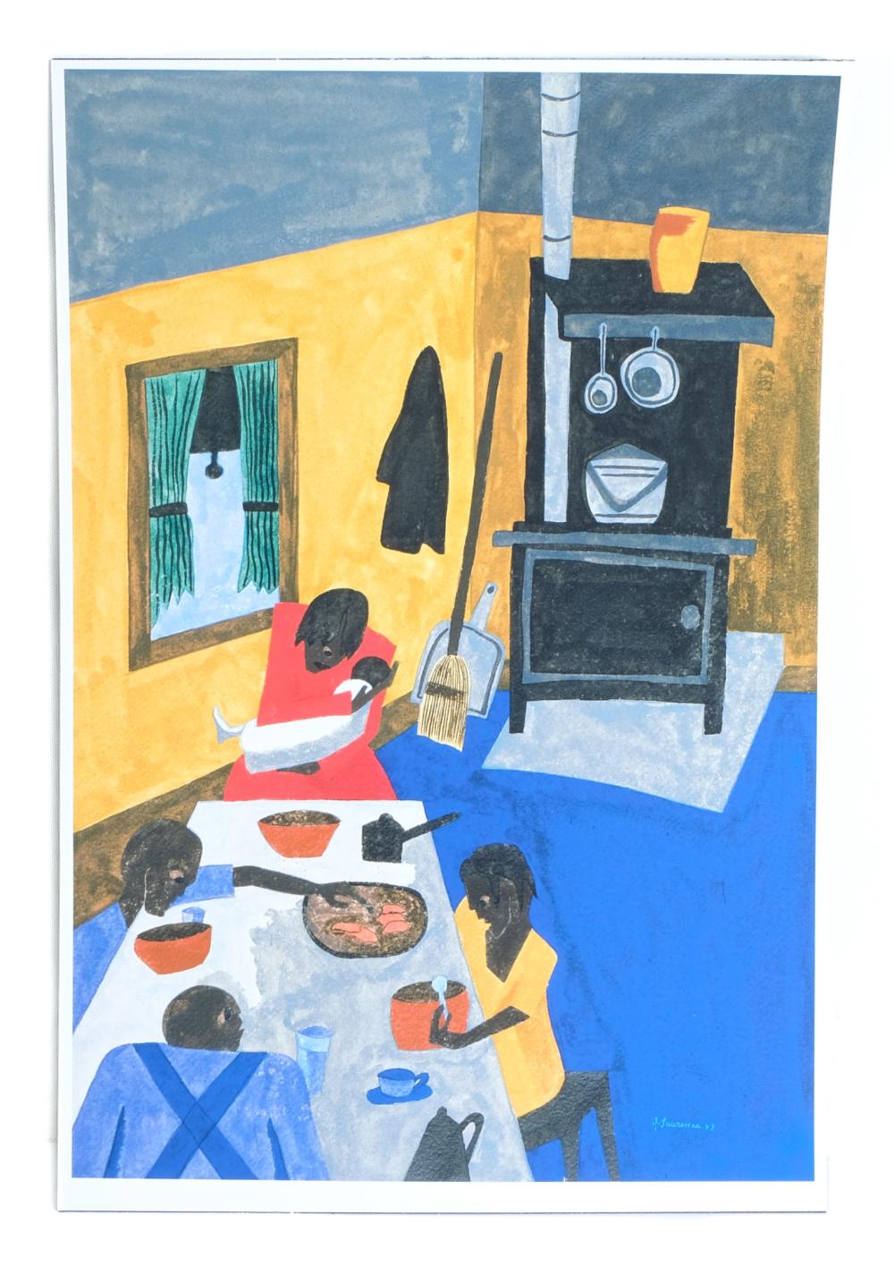 Appraisal: JACOB LAWRENCE THIS IS A FAMILY LIVING IN HARLEMJacob Armstead