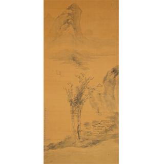 Appraisal: Manner of Dong Bangda - Landscape Hanging scroll ink on