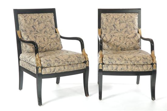 Appraisal: PAIR OF ETHAN ALLEN ARMCHAIRS American th century Reproduction French