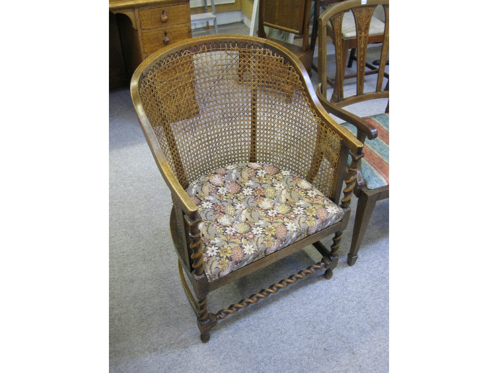 Appraisal: Bergere tub chair