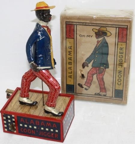 Appraisal: LEHMANN TIN LITHOGRAPH WIND-UP TOY CALLED THEALABAMA C ON JIGGER