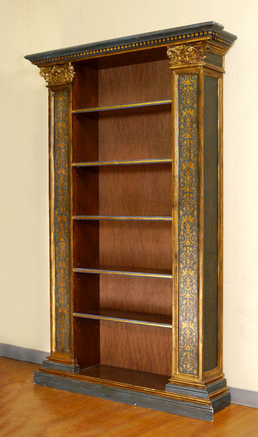 Appraisal: STRONG ARCHITECTURAL DETAIL BOOKCASE From Salamanca Spain Corinthian column front