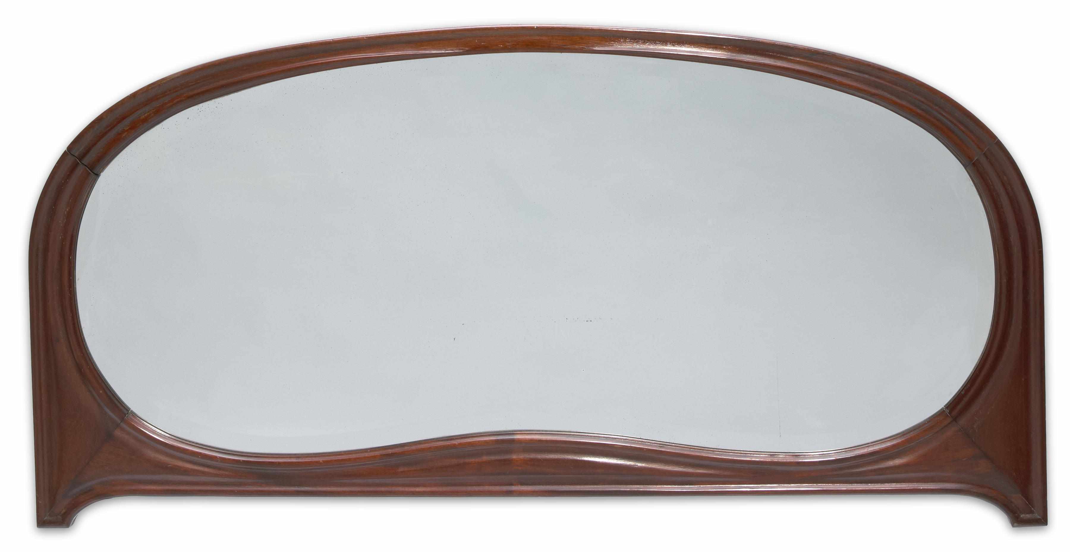 Appraisal: A Eugene Gaillard walnut mirror circa height in cm width