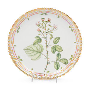 Appraisal: A Royal Copenhagen Flora Danica Porcelain Circular Platter Circa decorated