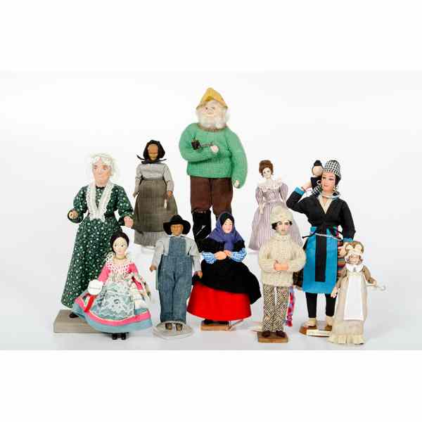 Appraisal: International Dolls Continental th century an assembled group of ten