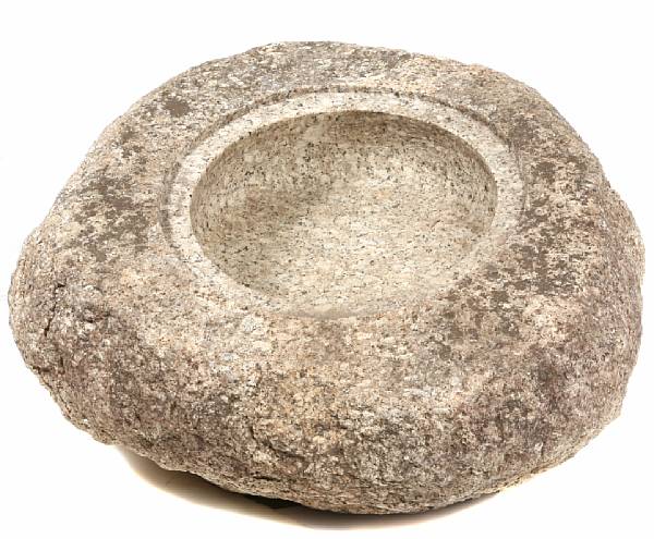 Appraisal: A granite circular form trough height in width in depth