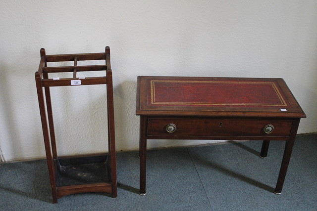 Appraisal: A COLLECTION OF ITEMS to include a mahogany stick stand