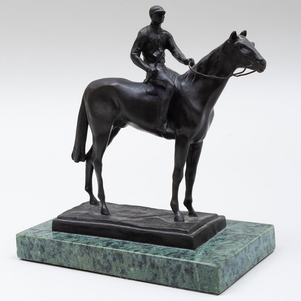 Appraisal: After Isidore Jules Bonheur - Horse and Rider Bronze signed