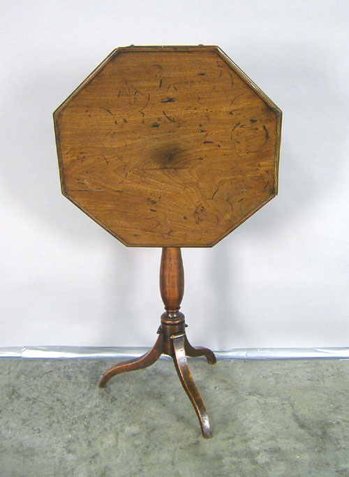 Appraisal: English mahogany candlestand th c h w