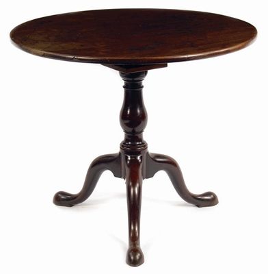 Appraisal: A mid th century mahogany tripod occasional table the circular