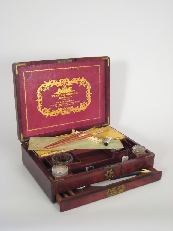 Appraisal: A th Century Artists Box in mahogany by Windsor and