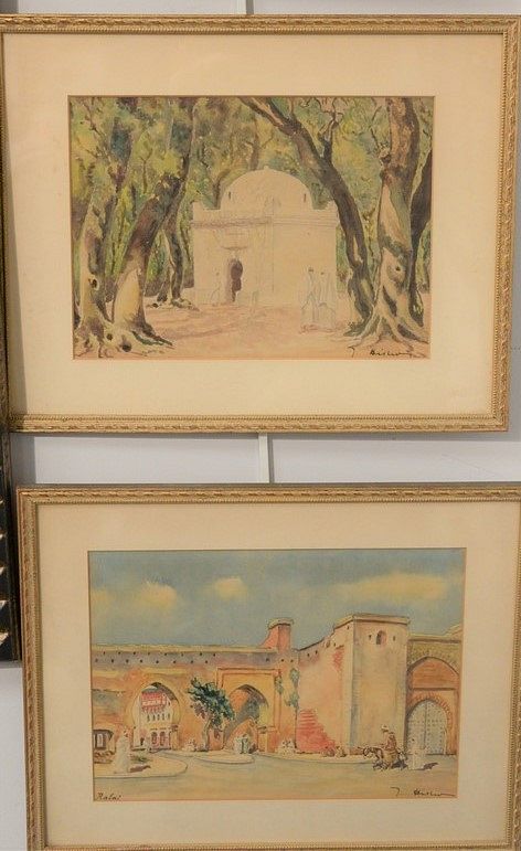 Appraisal: Group of Four Orientalist Watercolors three by the same artist