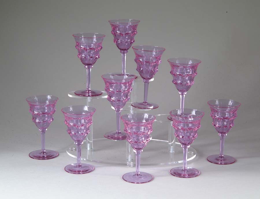 Appraisal: RARE SET OF TEN MOSER ALEXANDRITE WINES This set of