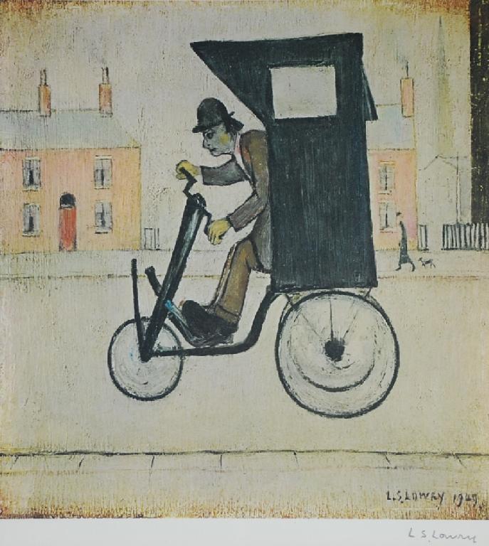 Appraisal: L S LOWRY ARTIST SIGNED COLOURED PRINT The Contraption in