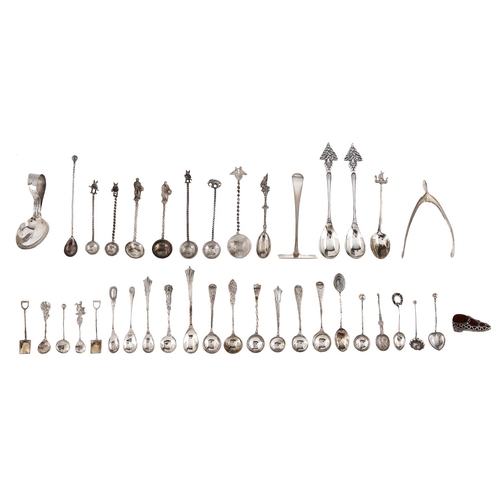 Appraisal: Miscellaneous silver condiment spoons and other small flatware Victorian and