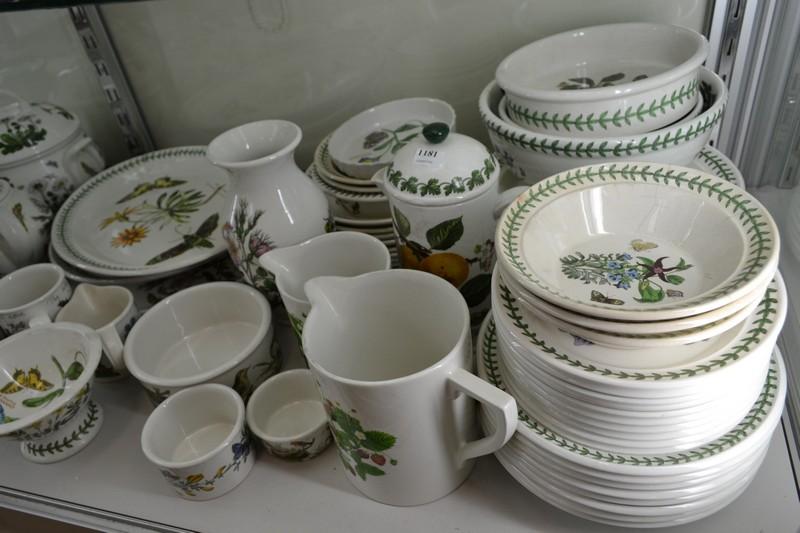 Appraisal: LARGE COLLECTION OF PORTMERION DINNER WARE INCL THE BOTANICAL SERIES