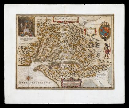 Appraisal: piece Hand-Colored Engraved Map Hondius Henricus after Smith John Nova