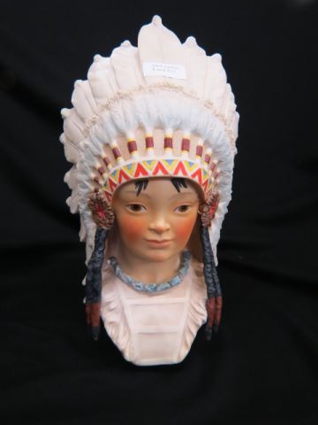 Appraisal: Cybis Porcelain Bust of an Indian Boy with chief's headress