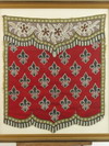 Appraisal: FINE ENGLISH BEADWORK - Tabourd form with floral top fleur-de-lis