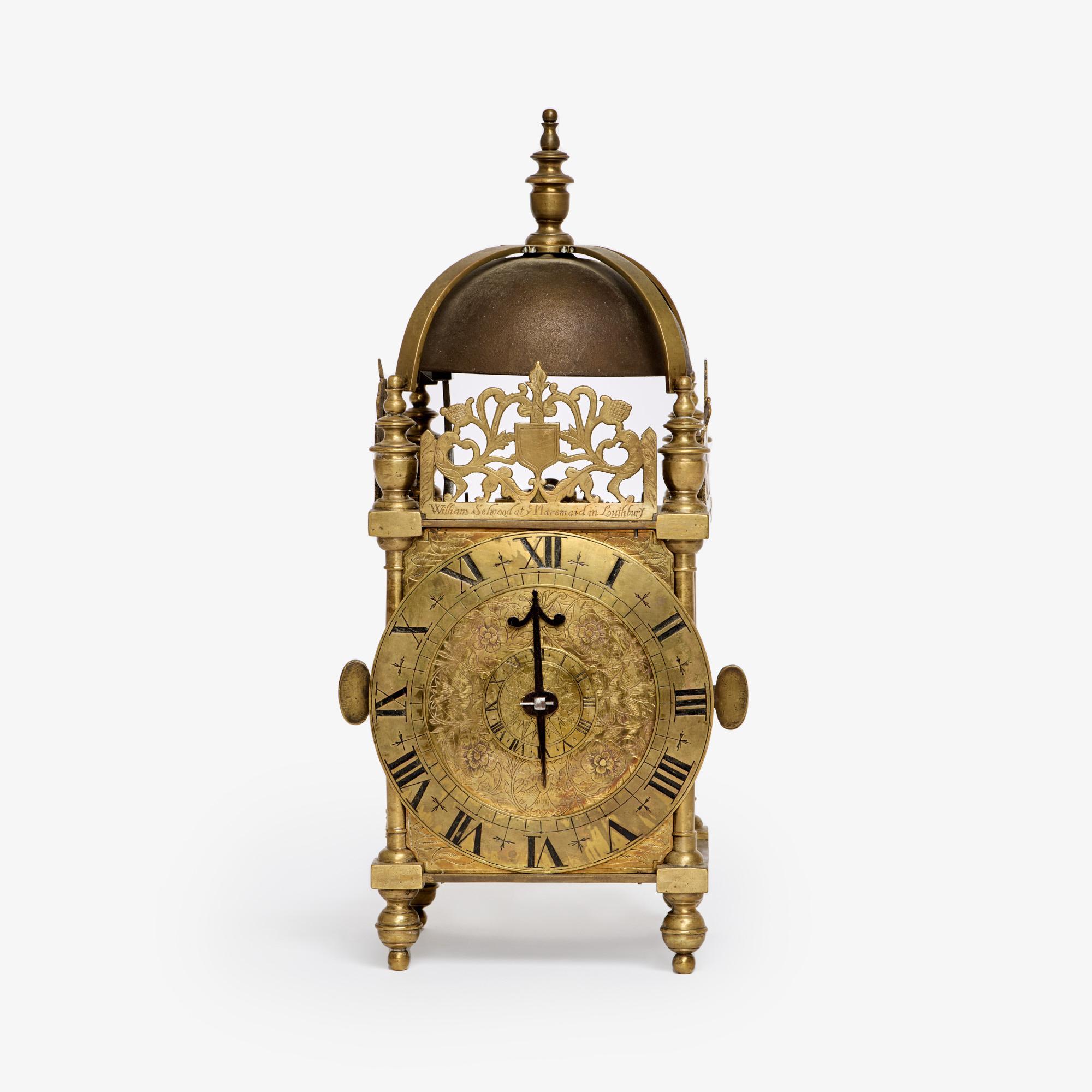 Appraisal: WILLIAM SELWOOD ENGLISH - LANTERN CLOCK A first period English