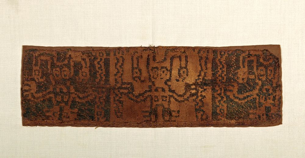 Appraisal: Rare Chavin Textile Fragment - Staff God Originally Listed At