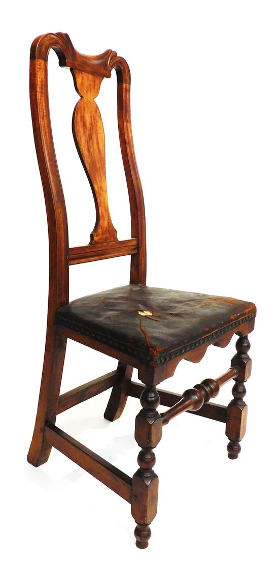 Appraisal: Queen Anne side chair probably Connecticut or Massachusetts c maple